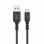 TB USB-USB-C kaabel 50 cm silikoonmust