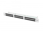 LANBERG Patch Panel 48 port 1U 19" kat.5E UTP szary