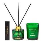 Set Sorvella: Spring Night, Floral AND Woody, Scented Candle, 170 g + Spring Night, Stick, Aroma Reed Diffuser, 120 ml