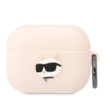 Karl Lagerfeld KLAPRUNCHP AirPods Pro kate rowy/pink Silikoonist Choupette Head 3D