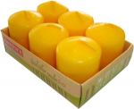 PROVENCE Candles Yellow 3.8x5.5cm 6pcs