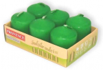 PROVENCE Candles Dark Green 3.8x5.5cm 6pcs