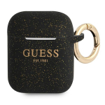 GUESS GUA2SGGEK AirPods 1/2 kate tarny/must Silikoon Glitter