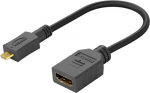 Wentronic 58683 HDMI-kaabel 0,15 m HDMI tp D (Micro) HDMI tp A (Standard) Must