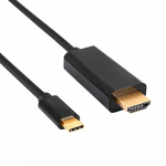 AKYGA AK-AV-18 HDMI kaabel 1,8 m USB-C HDMI A-tp (Standard) Must