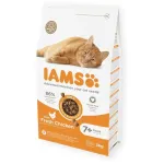Iams IAMS CAT SENIOR CHICKEN 3KG. Saus barba ar vistas gau kaiem veckiem par 7 gadiem