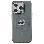 Karl Lagerfeld KLHMP15XHLSCHK iPhone 15 Pro Max 6.7" tarny/must hardcase IML Metal Choupette Head MagSafe