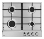 Amica PGA6100BPR hob Pintslitud roostevaba teras Sisseehitatud Laius 59 cm Gaas 4 tsooni