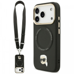 Karl Lagerfeld Etui Big Strap Karl Metal Logo MagSafe iPhone 17 Pro mustEstonian: