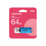 ADATA C906 64GB USB Flash Drive, Blue