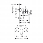 Shower mixer Hansgrohe Logis, 71600000