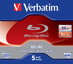 Verbatim Blu-ray 25 GB 5 tk Jew.C 2x valge sinise pinnaga