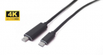 MicroConnect 4K USB-C kuni Mini Displayport kaabel 2m Videolahenduse eraldusvime suurendamine