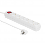 MicroConnect 6-way Schuko Socket 10M White With ON/OF switch and child