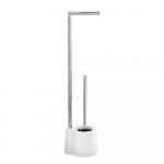 Wenko Toilet Paper Holder and Toilet Brush White