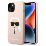 Karl Lagerfeld KLHCP14MSLKHLP iPhone 14 Plus / 15 Plus 6,7" kvakott rowy / roosa Silikoon Karl`s Head