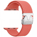 Beline Apple Watchi 42/44/45/49mm jaoks roosa punane nailonist rihm.