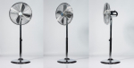VOLTENO METAL CHROME FLOOR FAN 40cm