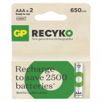 GP Battery Patareid R03/AAA NI-MH 650mAh, blisteriga, 2 tk.