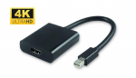 MicroConnect Active Mini DP to HDMI Adaptor Mini DP to HDMI, M/F Black