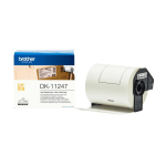 Brother DK-11247 punched labels - black on white, 103 mm x 164