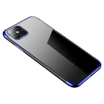 Hurtel Clear Color Case Gel TPU Electroplating frame Cover for iPhone 13 Pro blue