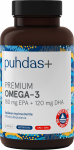 Puhdas+ Premium Omega-3 180 mg EPA / 120 mg DHA, FOS sertifitseeritud 160 kapslit (478)