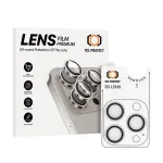 TEL PROTECT Karistatud klaasiga 3D-lsi kaamerale iPhone 18 Pro/18 Pro Max, lbipaistev (3 objektiivi)