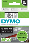 DYMO D1 lint 19 mm, must valgel, 7 m (S0720830)