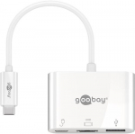 Goobay USB-C mitmeportne adapter (HDMI, PD), valge