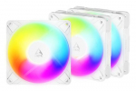 Arctic Freezer P12 Pro Reverse A-RGB (Valge) - 3-pakend - 120 mm A-RGB PWM ventilaator kaablijagajaga