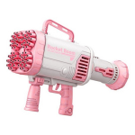 Riff Rocket Bazooka 64 hole Soap Bubble Gun with bottle holder for Indoor Kids Party AND amp; Outdoor Games Pink