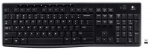 LOGITECH K270 klaviatuur, raadiovrgus ttav, QWERTZ, ungari keel, must, hbe
