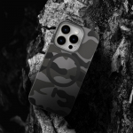 FORCELL F-PROTECT Levels with Dual Layer 4D technology, Military Drop-Test compatible with MagSafe for IPHONE 16 PLUS black camo