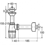 Viega Bottli siphon 5726, 103927