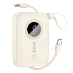 Dudao K14 10000mAh toitebank USB-C / Lightning kaablitega - beige - OUTLET