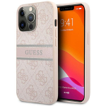 GUESS GUHCP13L4GDPI iPhone 13 Pro / 13 6,1" roosa/hall karbikujuline kaitsembris 4G triibuga