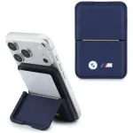 Wallet BMW M Carbon Metal Logos MagSafe navy blue
