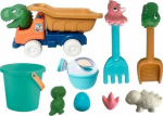 LEAN Toys Liivakast komplekt: kuberull, mmi vormid, dinosauurid