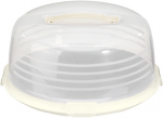 Cake transport box round 34,7x15,6cm cream