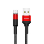 USAMS U5 punutud kaabel 2A micro USB punane/punane 1,2m SJ224USB02 (US-SJ224)