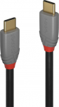 Lindy USB 3.1 kabel, tp C/C, 5A PD, anthraatiline, M/M, 1m