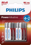 Philips LR6P6BP/10 Power Alkaline AA / 6 pcs