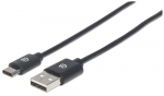 Manhattan USB 2.0 C-tp C-kabel C-kontakts/A-kontakts 3m must