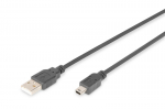 Digitus USB 2.0 hiskabel tp A - mini B St/St 1.0m, slmikud