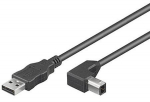 MicroConnect USB2.0 A-B 1m M-M Angled, Black