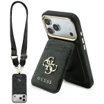 GUESS IPhone 18 Pro / 17 Pro juhtkes, millel on Magsafe rahakapsel, pruun