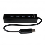 StarTech.com 4-pordne mobiilne USB 3.0 hubiga, mis sisaldab ehitatud kaablit~4-pordne mobiilne USB 3.0 hubiga, mis sisaldab ehitatud kaablit - 5Gbps