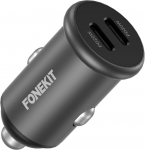 FoneKit Reisimine 40W, 2 x USB-C autoadapter (PD-179S)