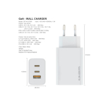Fulmova 65W Cablu USB-C White
